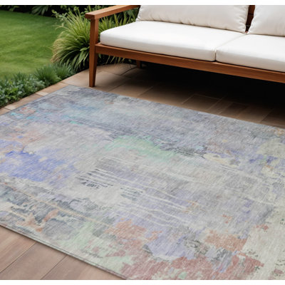 Tapis d'intérieur lavable abstrait mauve 9 'X 12'