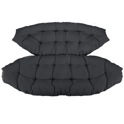 Tufted Egg Chair Cushion, Oversized Indoor/Outdoor Lounge Seat Pad