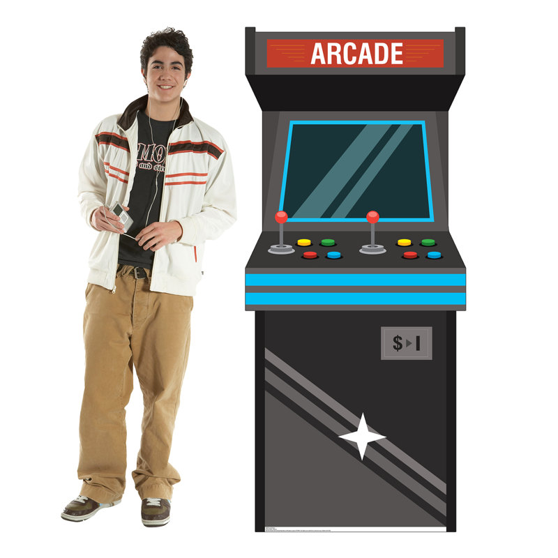 Life-Size Arcade Game Cardboard Cutout with Easel