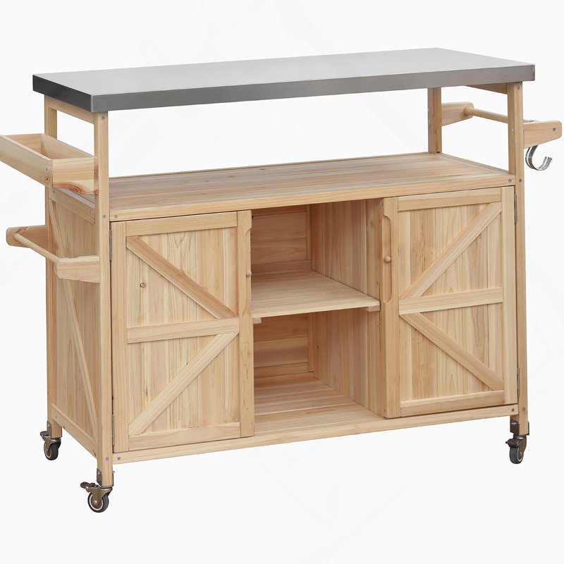 Outdoor Kitchen Island, Natural, Natural