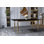 Rectangular Glass Top with Steel Base Dining Table
