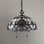 Luminaire suspendu Gleniff Tiffany en verre coloré avec ampoules DEL incluses: l 16 po x P 16 po x H 75 po-522883433
