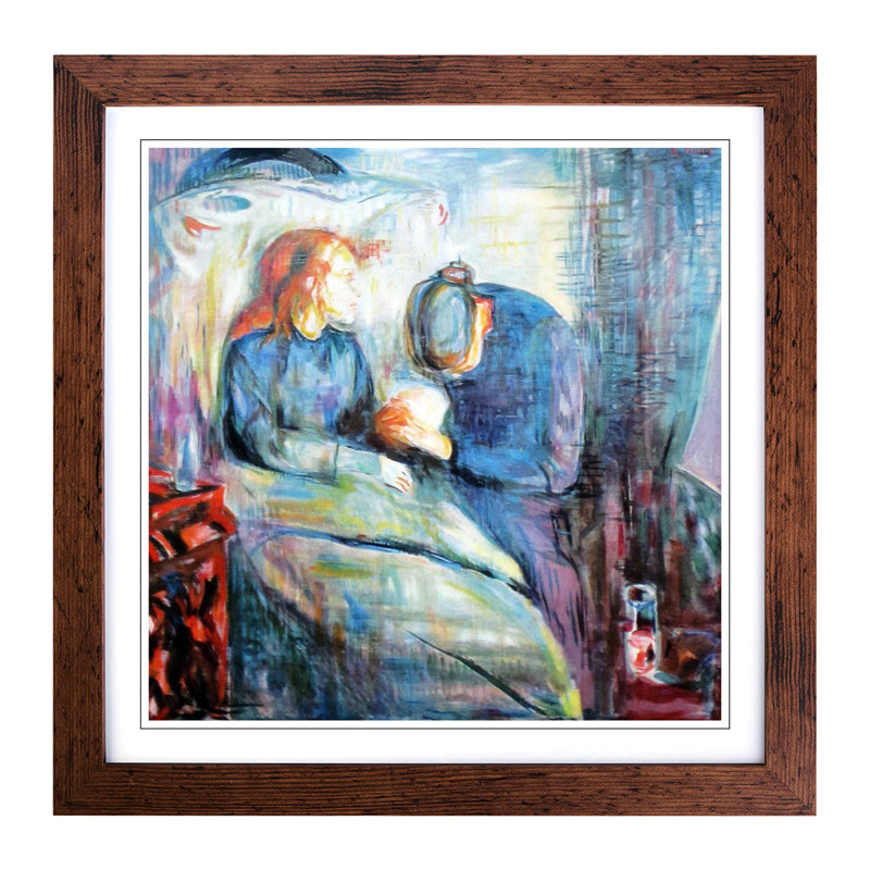 Edvard Munch - Single Picture Frame Painting, Walnut