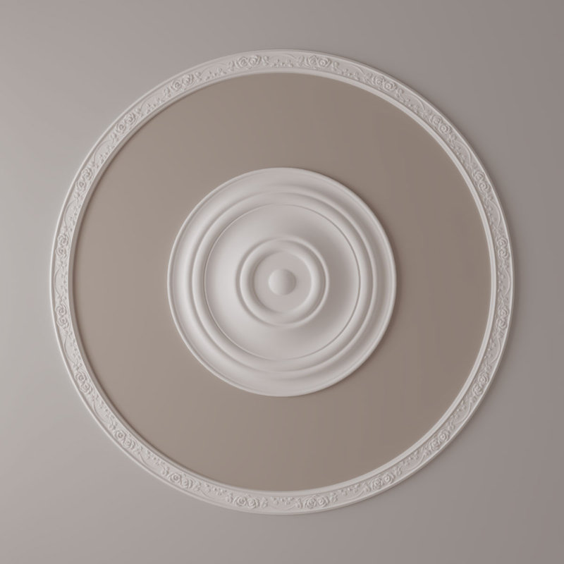 Ensemble d'anneaux de plafond Rose, H 64 po x l 64 po, Paquet de 4 (forme un cercle complet)
