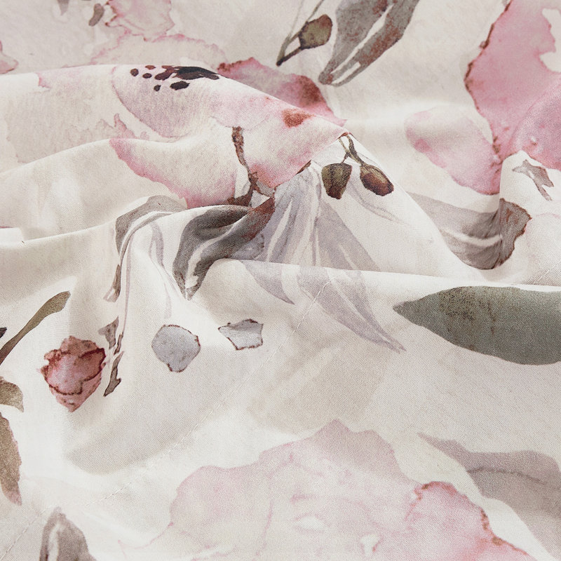 Ensemble de draps en microfibre Soft Blush, Ensemble de draps pour lit simple avec 1 taie d'or, Beige / Rose