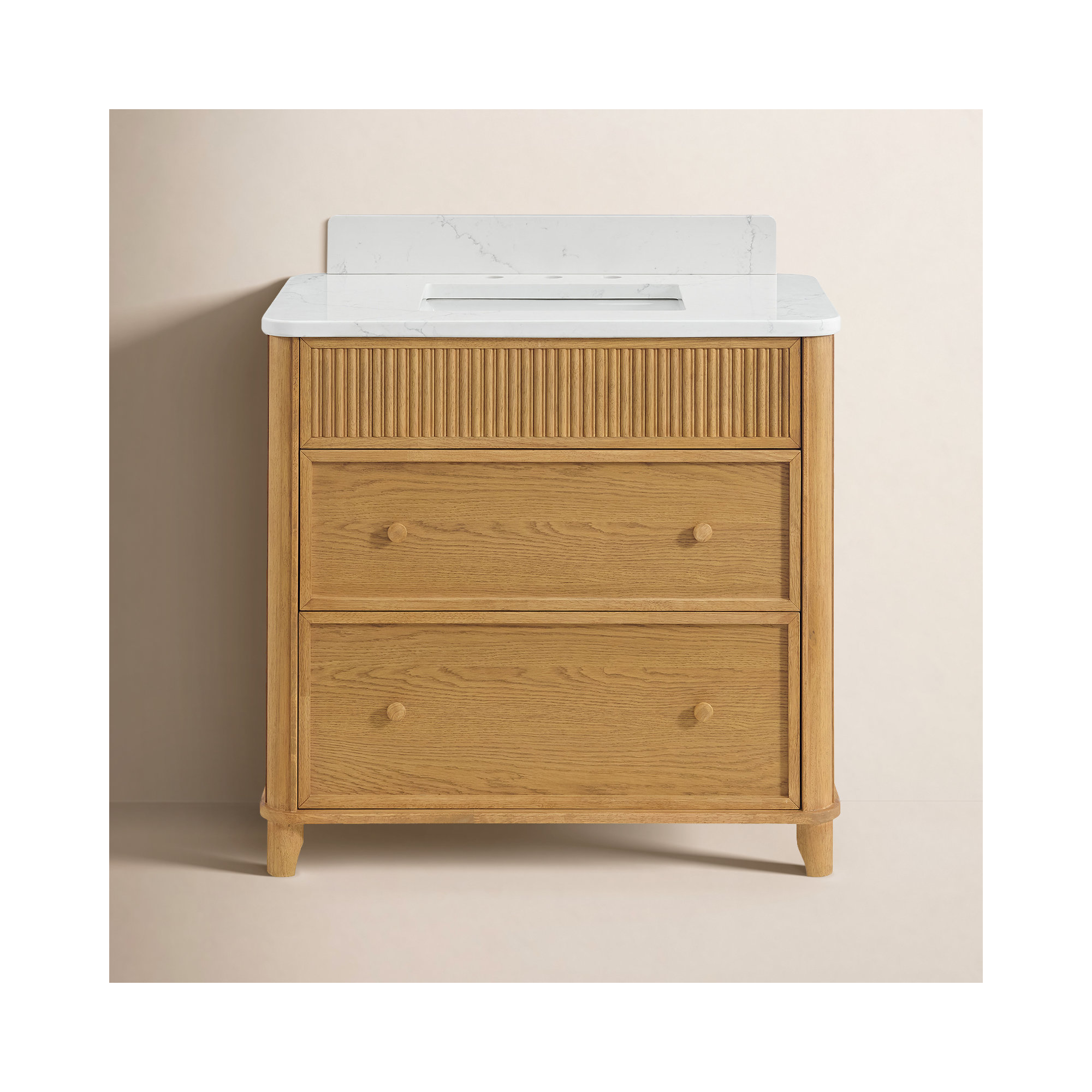 Kennedy Bathroom Vanity In Natural Enhanced Oak, Enhanced Natural Oak, 36"