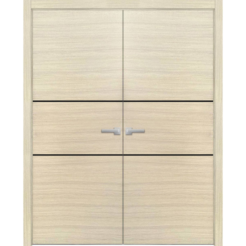 Portes françaises en bois massif massif, 36 po x 80 po