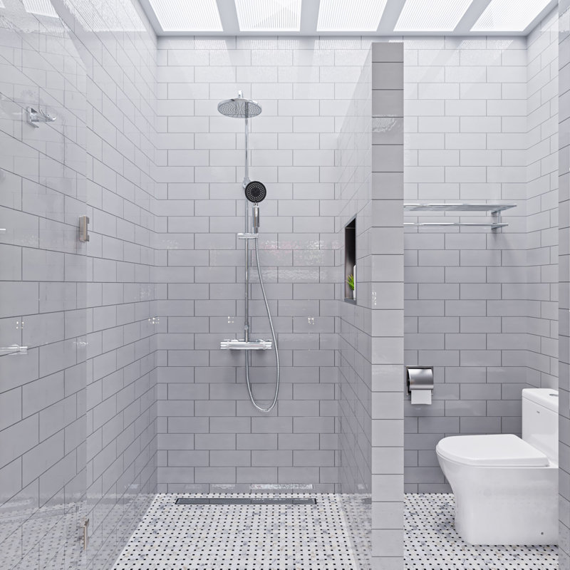 Complete Shower System with Rough in-Valve, Polished Chrome
