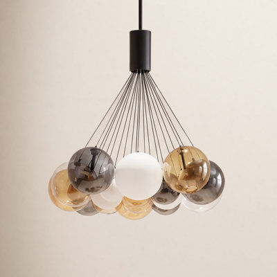Alikee 20 Light Glass Steel Dimmable Pendant