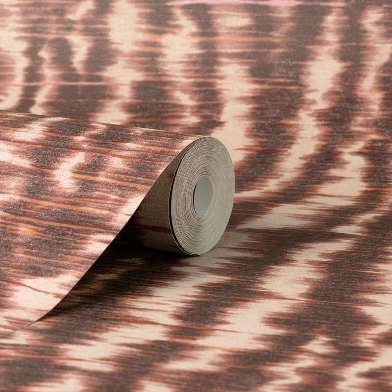 Heideman 33' L x 20.5' W Textured Wallpaper Roll, Red