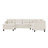 Cloud Sectional Couches,Premium Chenille Fabric Paired With Soft Throw Pillows ,Tufted Cushion Backrest Design  High-Density Foam Ergonomic Design Easy Install Elegant Armrests,Fits Bedrooms,Beige-1887990949