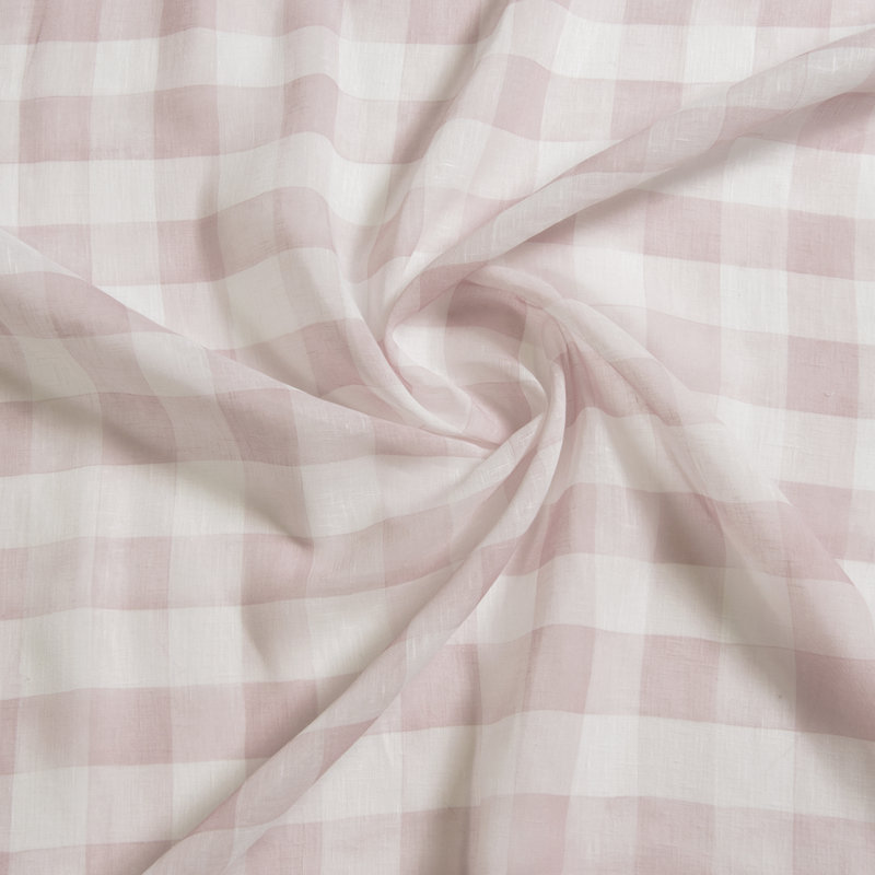 Paire de rideaux transparents avec passe-tringle Wacker, Rose