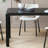 Black Rectangular Solid Wood Dining Table-1673156931