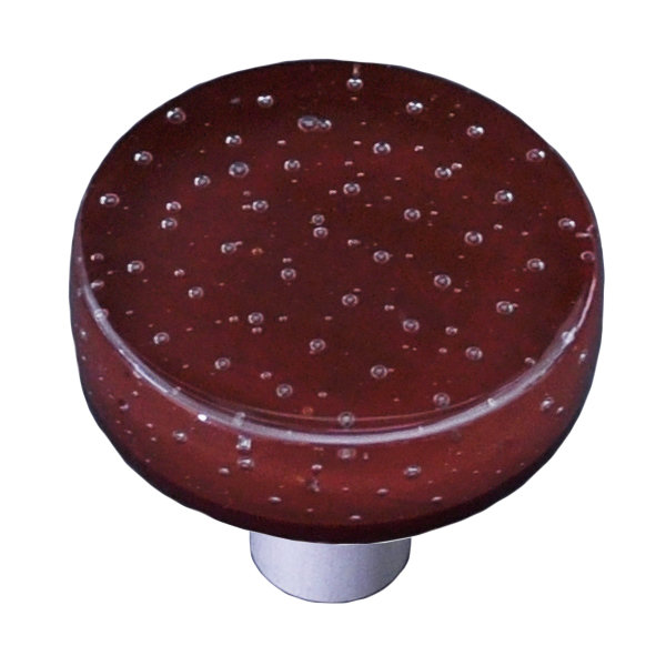 Poignée champignon Bubbles de 1,5 po de diamètre, Noir, Rouge riche