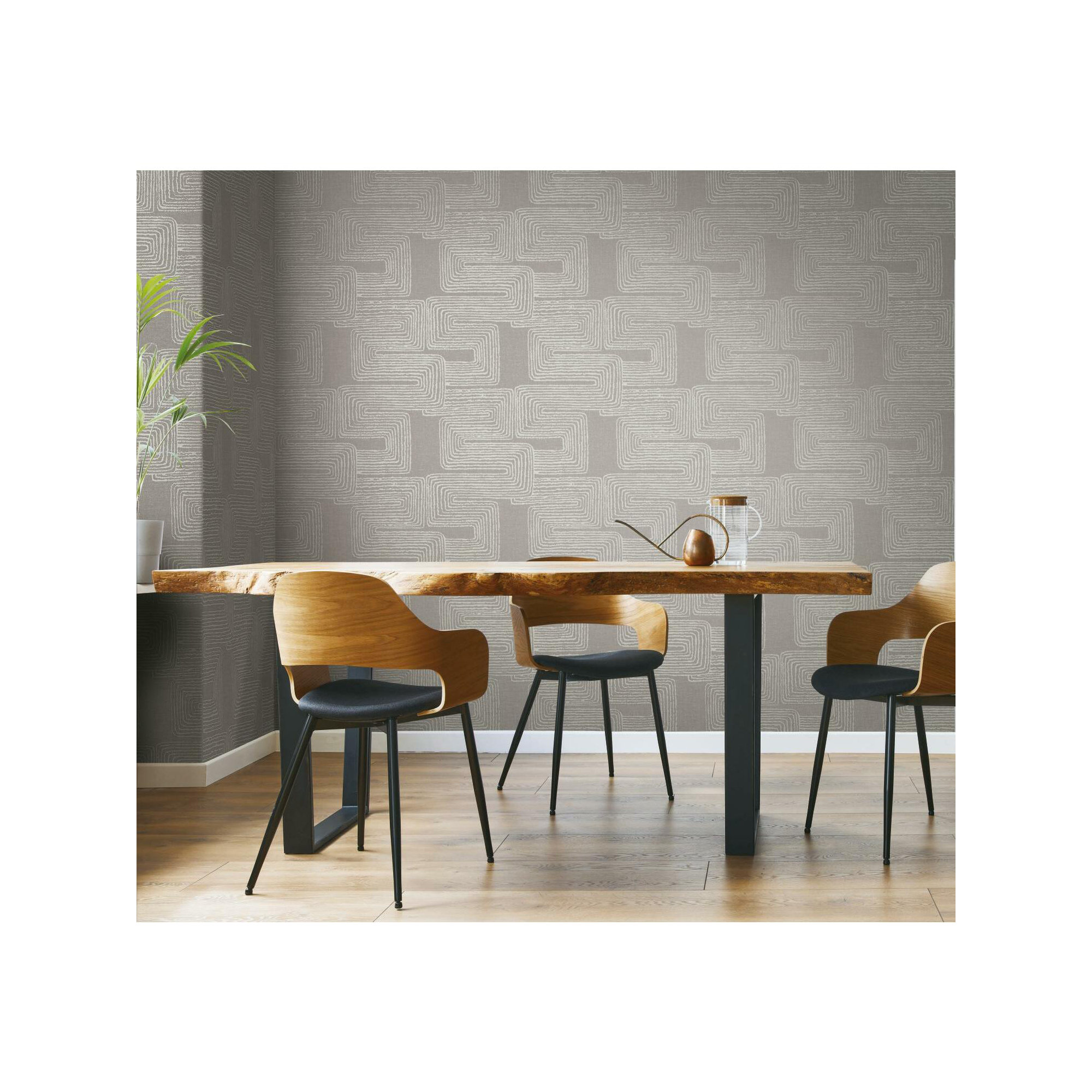 Peel & Stick Geometric Wallpaper, Gray