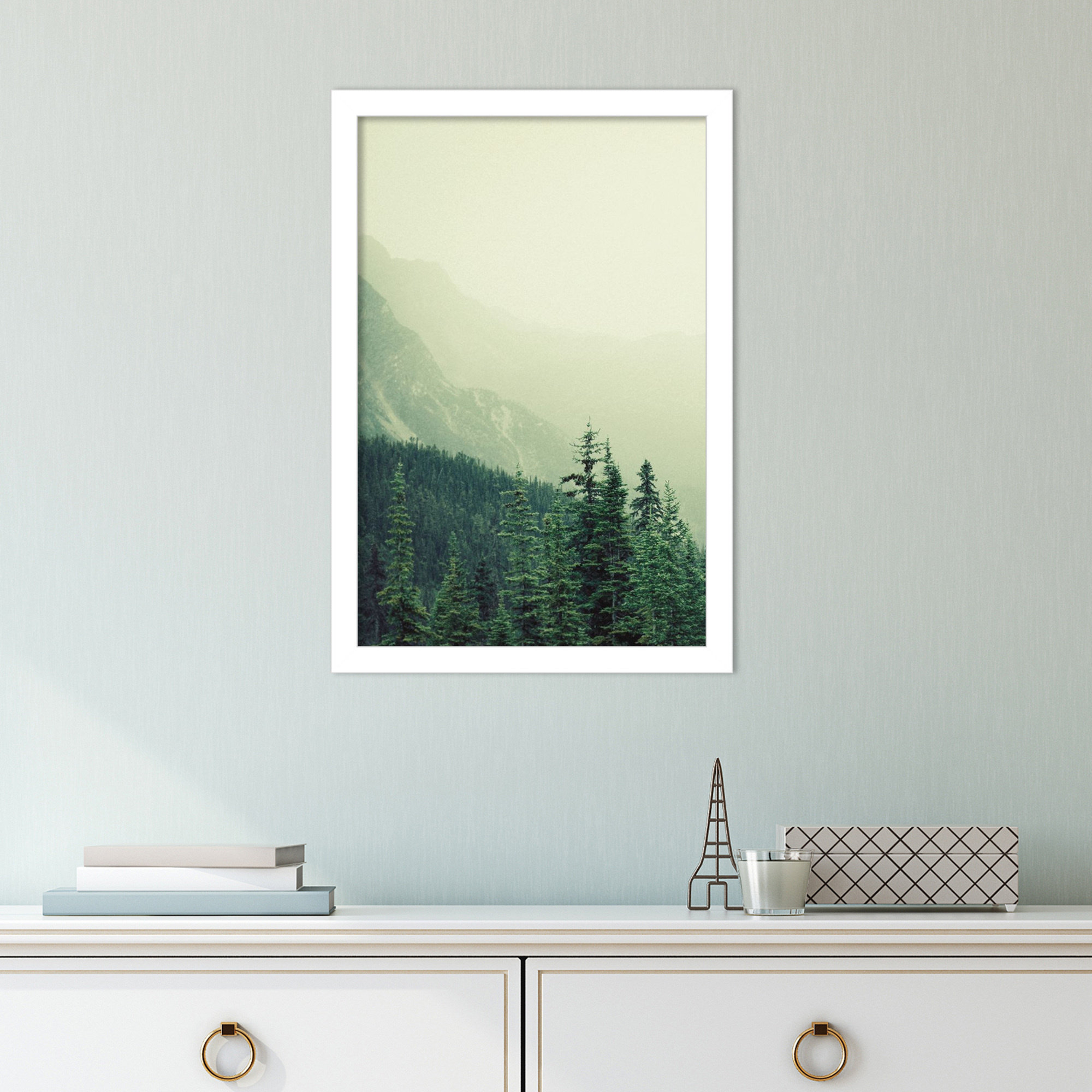Rocky Mountain by Lynann Colligan, 41" H x 28" W x 1" D, White