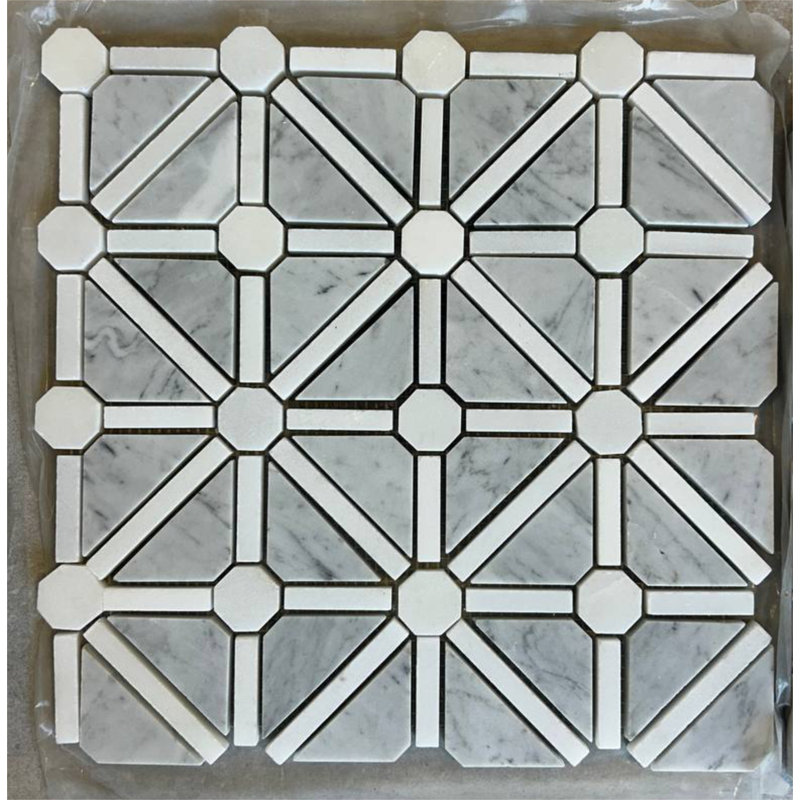 Carreau de mosaïque en marbre Carrara