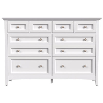 Melusina 10 Drawer 60" W Solid Wood Double Dresser