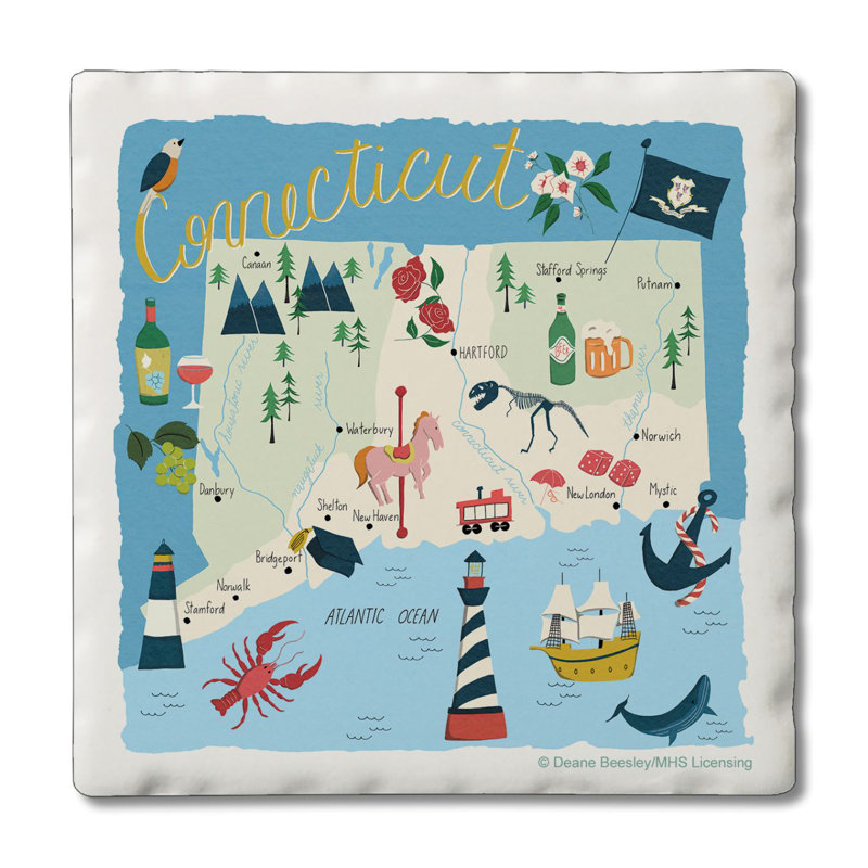 Ensemble de sous-verres 4 pièces Connecticut