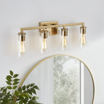 4-Light Antique Brass Vanity Lights Bathroom Light Fixtures Over