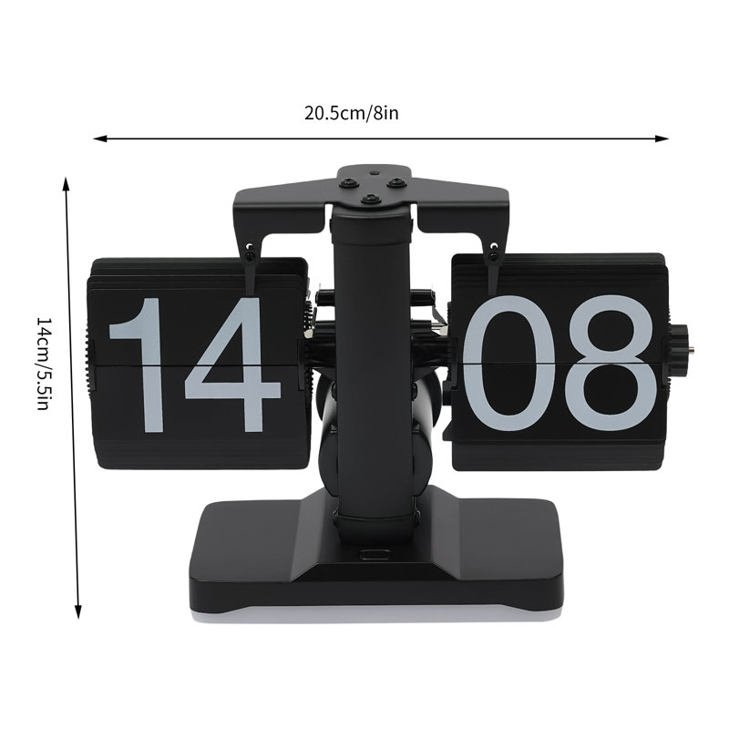Modern & Contemporary Numerical Quartz Movement / Crystal Tabletop Clock, Black