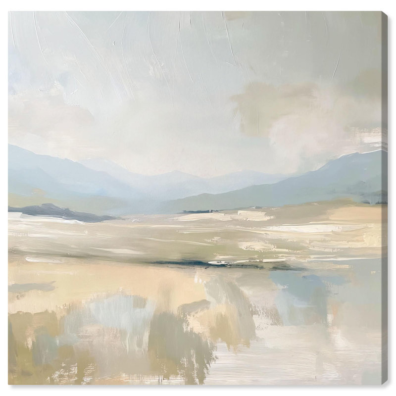 Whispering Valleys II 12" x 12" Abstract Landscape Canvas Art