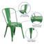 Chaise d'appoint empilable en métal Lily-1652496480