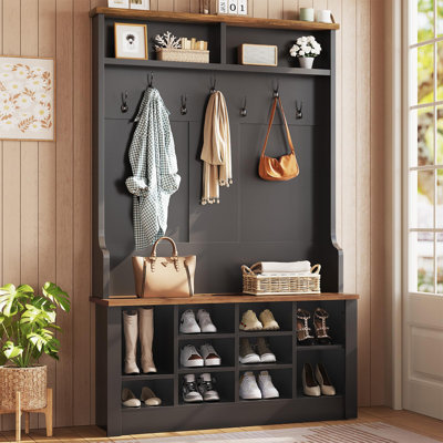 Hall Tree with Bench and Shoe Storage