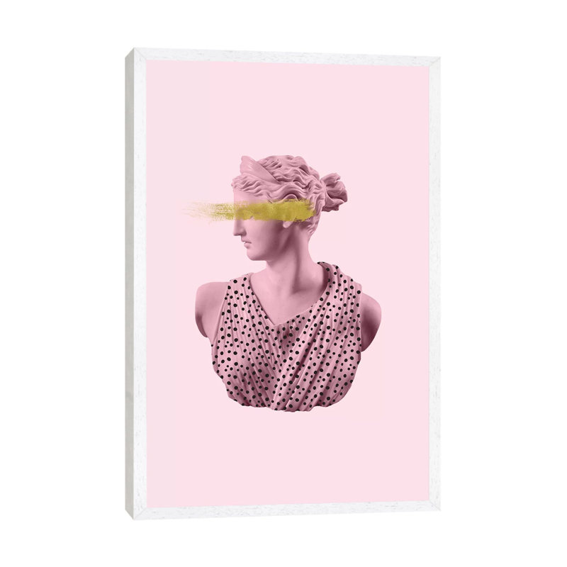 Goddess In Spots - Print on Canvas, 66.04cm H x 45.72cm W x 3.81cm D, White Framed