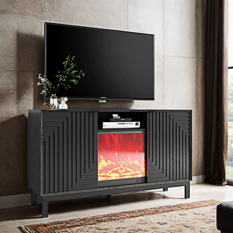Console multimédia avec tiroir et tablette