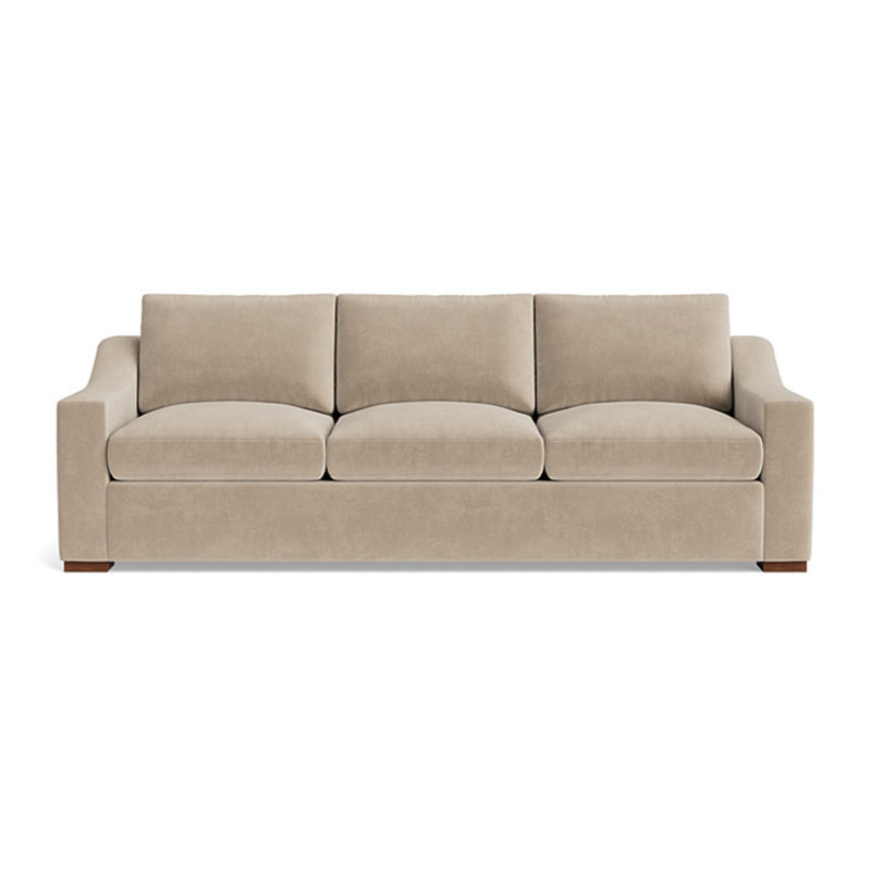 Lucca Sofa (95"), Velvet - Beige