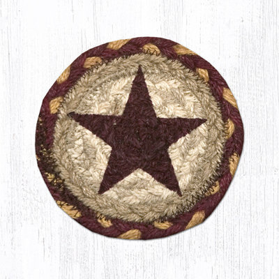  IC-357 Burgundy Star Printed Coaster 5"x5"
