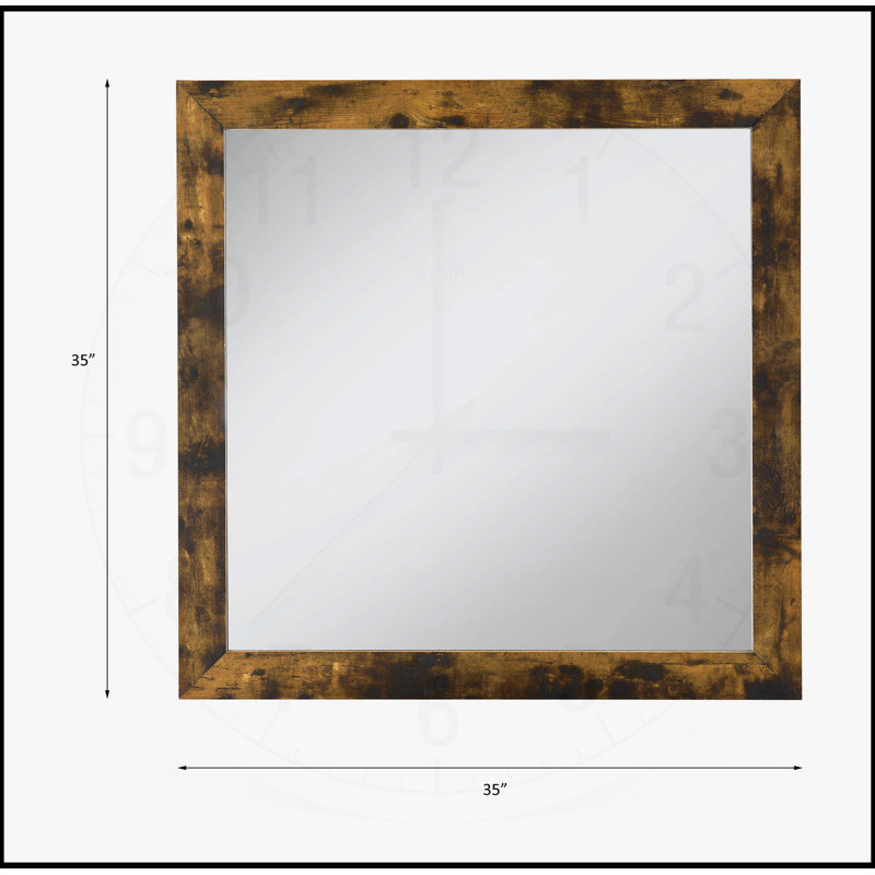 Juvanth Rustic Oak Finish Mirror