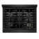 ZLINE 30 in. Autograph Paramount Rangetop in Black Stainless Steel w/ Gold Accents
