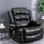 Fauteuil inclinable ergonomique avec massage, cuir synthétique noir pour la maison