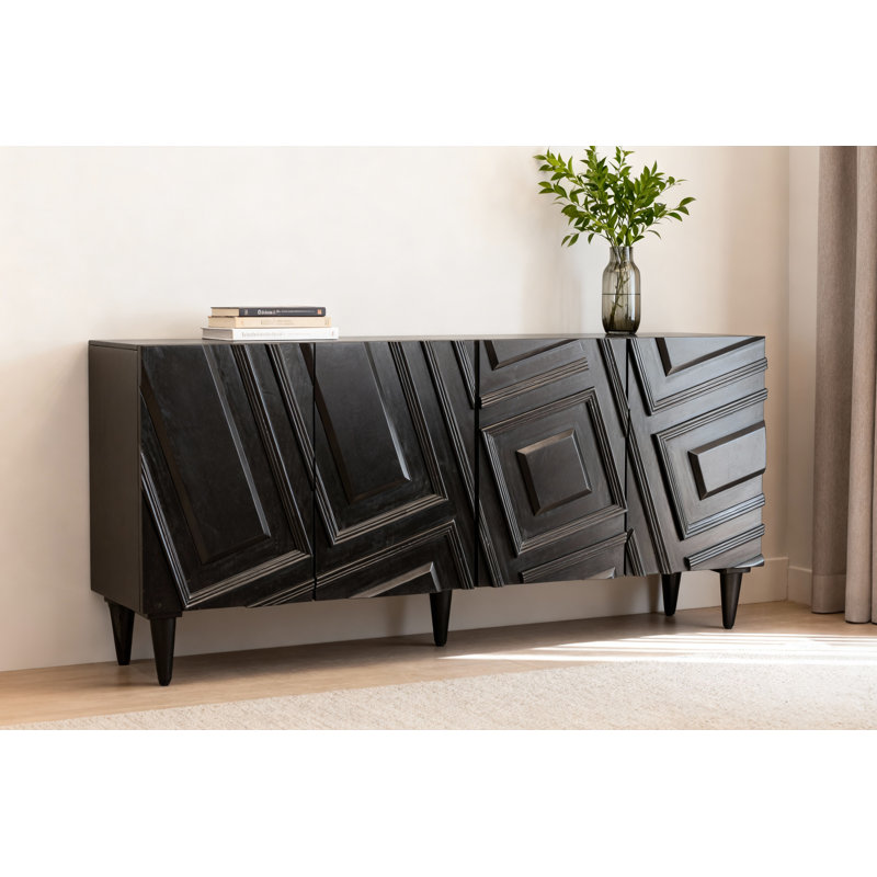 Buffet 4 portes Cahill - Noir, Noir