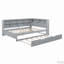 Lit de jour en bois avec lit gigogne simple, tablette de rangement et chargement USB-966130291-966130294