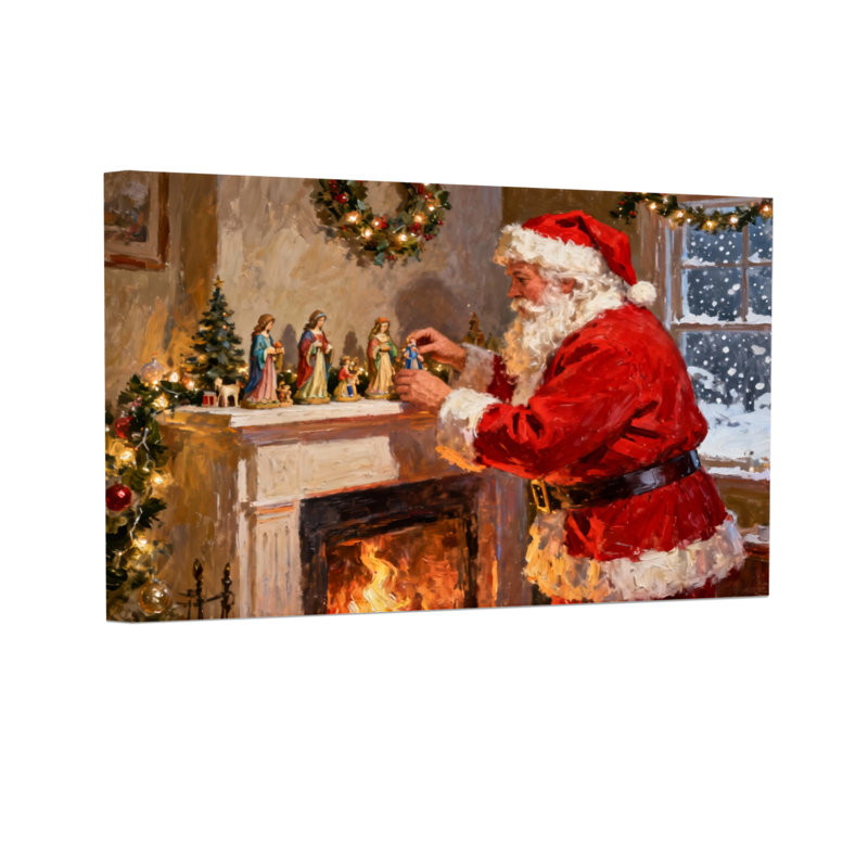 Décoration de Noël père Noël avec manteau de Noël