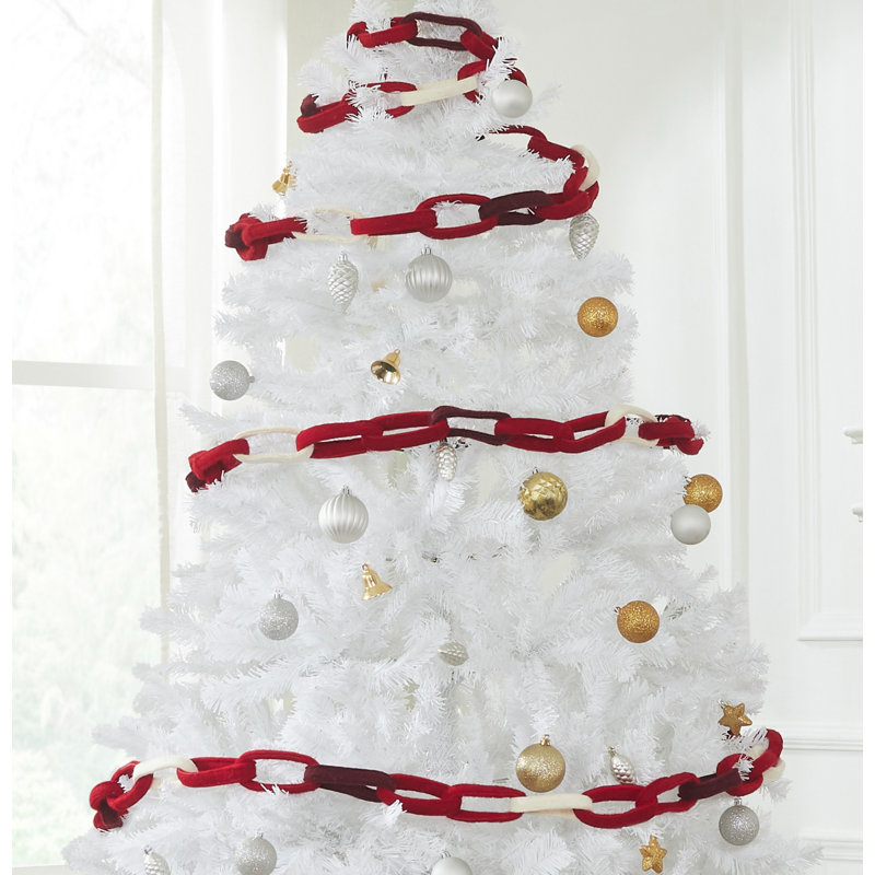 Hand Felted Wool Christmas Garland - Loop Chain - 6', Green
