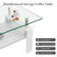 Table basse rectangulaire, plateau en verre trempé avec panneau de fibres à densité moyenne, table moderne pour le salon, verre-1253753861-1253753863