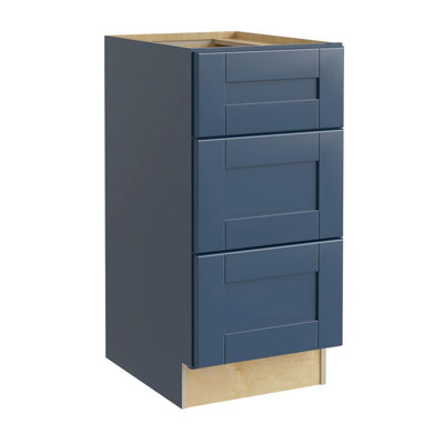 Meuble bas de cuisine à tiroirs Gallery Express Mercer, assemblé, 30,5 cm (L) x 61 cm (P) x 88 cm (H), couleur bleu marine
