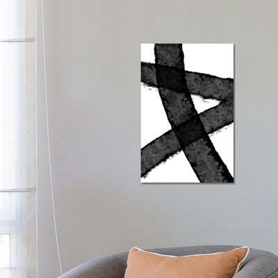 Mid Century Black - Print on Canvas