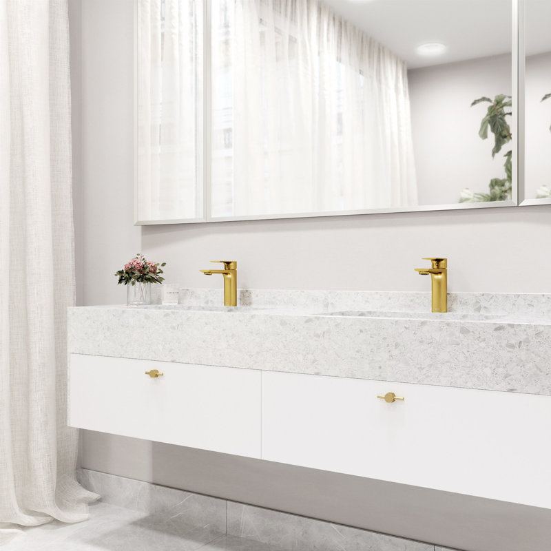 Robinet de salle de bain monocorps et monocommande H 6 po Davidson, Or mat