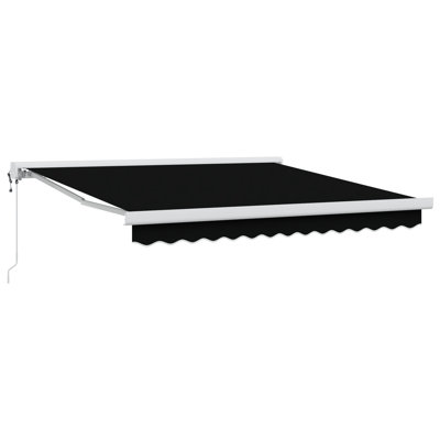 Ebern Designs Polyester Cover Retractable Patio Awning