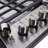 Trifecte 30" Silver Gas 5 Burner Cooktop with Dual Size Power Burner
