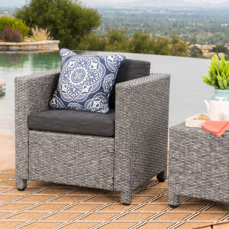 CHAISE PUERTA CLUB MP1, Coussin noir / structure grise