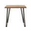 Table de bout naturelle et noire matte avec pieds en épingle à cheveux