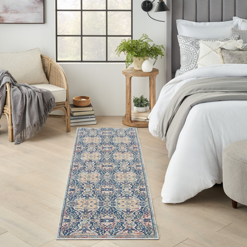 Floral Indoor Rug, Runner 2'4" x 8'