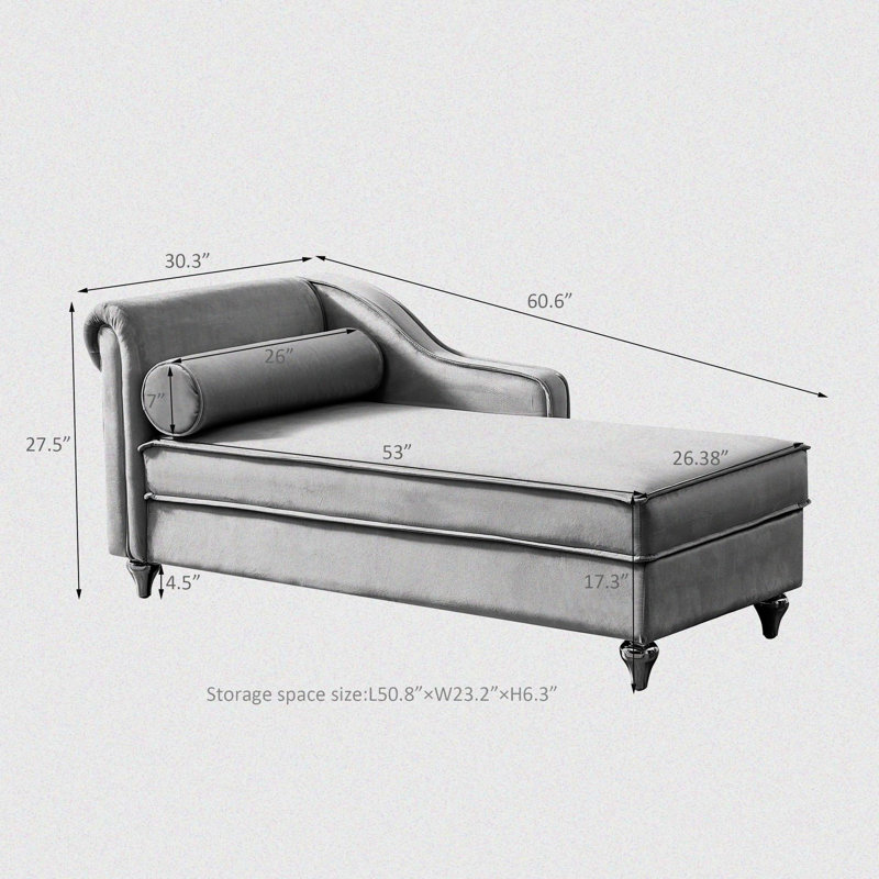 Chaise longue en velours Kelei, Kaki