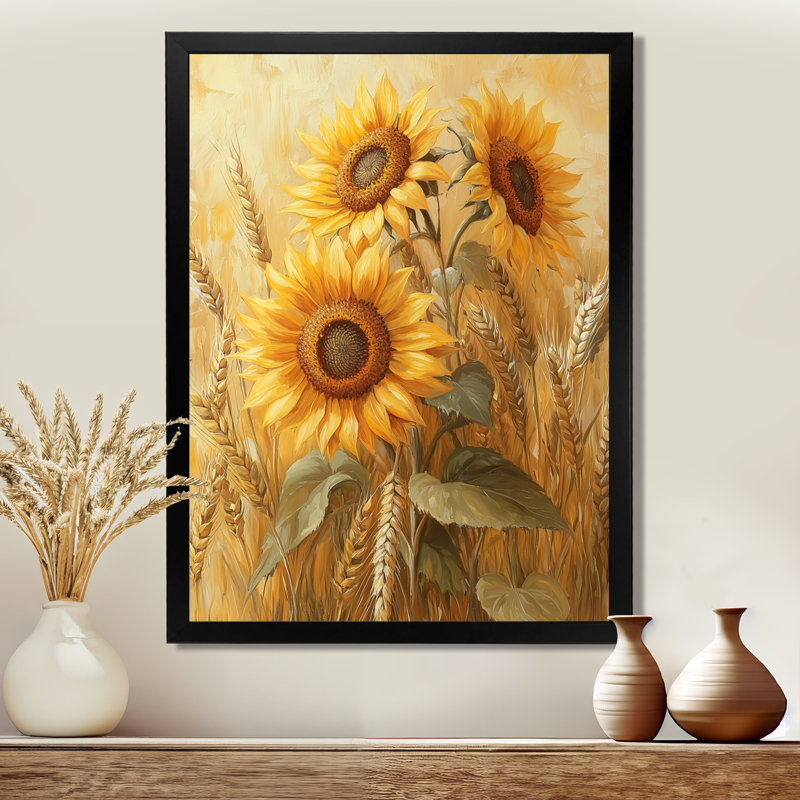 Divirgilio - Floral Wall Art Prints, Noir, H 20 po x l 12 po, Reproduction encadrée d'une seule photo